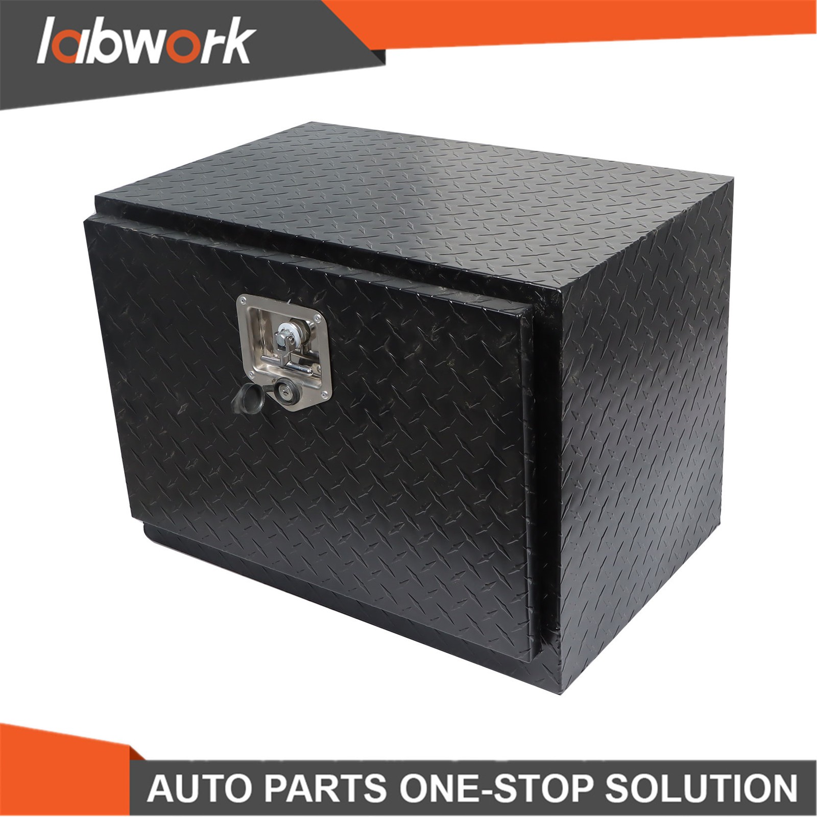 Labwork 24" x 17" x 18" Truck Tool Box Aluminum Black For Trailer Underbody