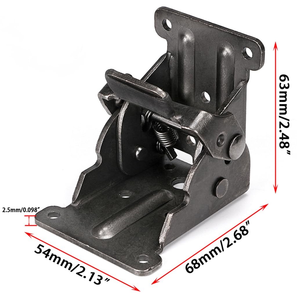 Skelang 2-Pack Folding Brackets, Lock Extension Hinge, Foldable Leg Brackets