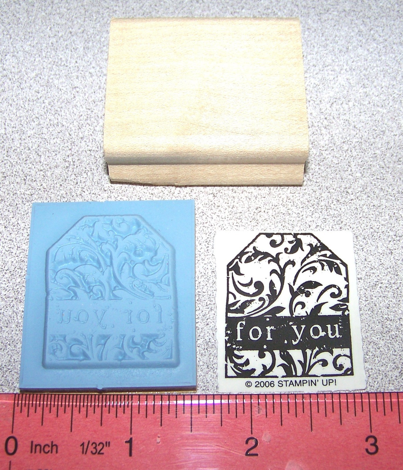 For You Rubber Stamp Fancy Leaves Vines Single by Stampin Up Too Terrific Tags