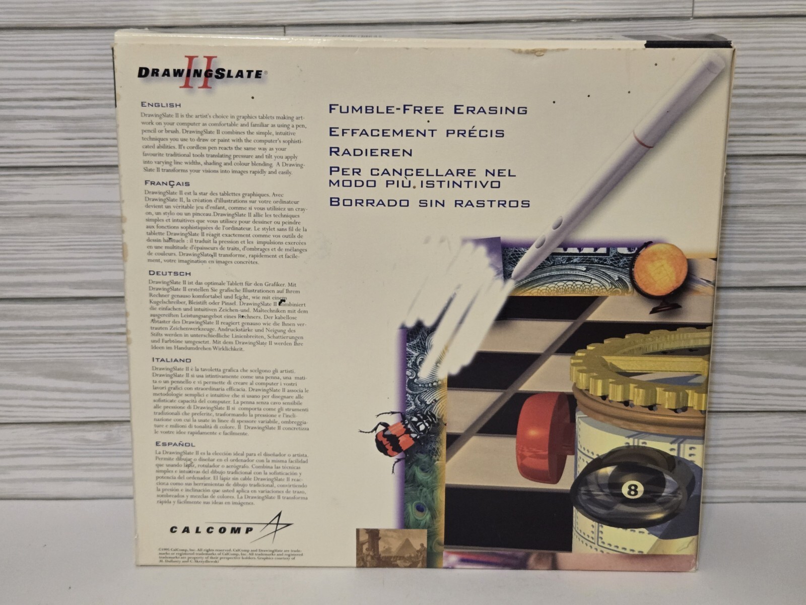 CALCOMP Drawing Slate II Windows 95 4x5 DRAWING BOARD II Missing Manual & Disc