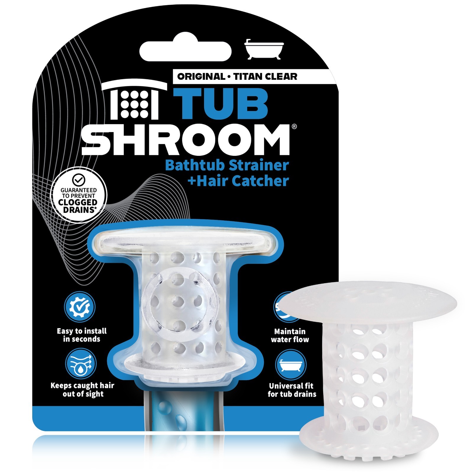 TubShroom® Revolutionary Hair Catcher Strainer Snare - Free Shipping & Returns!
