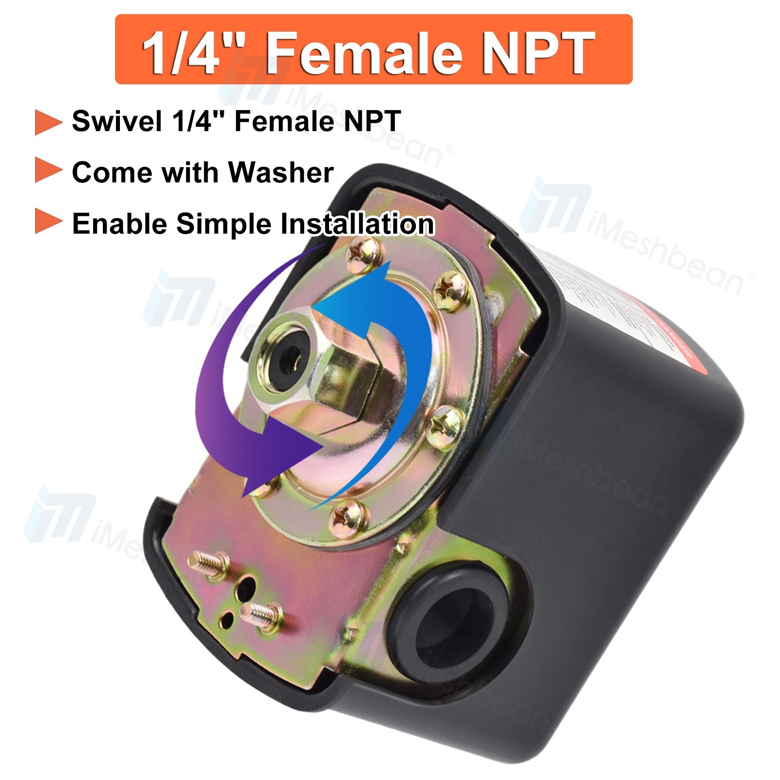 50-70 PSI Well/Water Pump Pressure Control Switch Adjustable Double Spring Pole