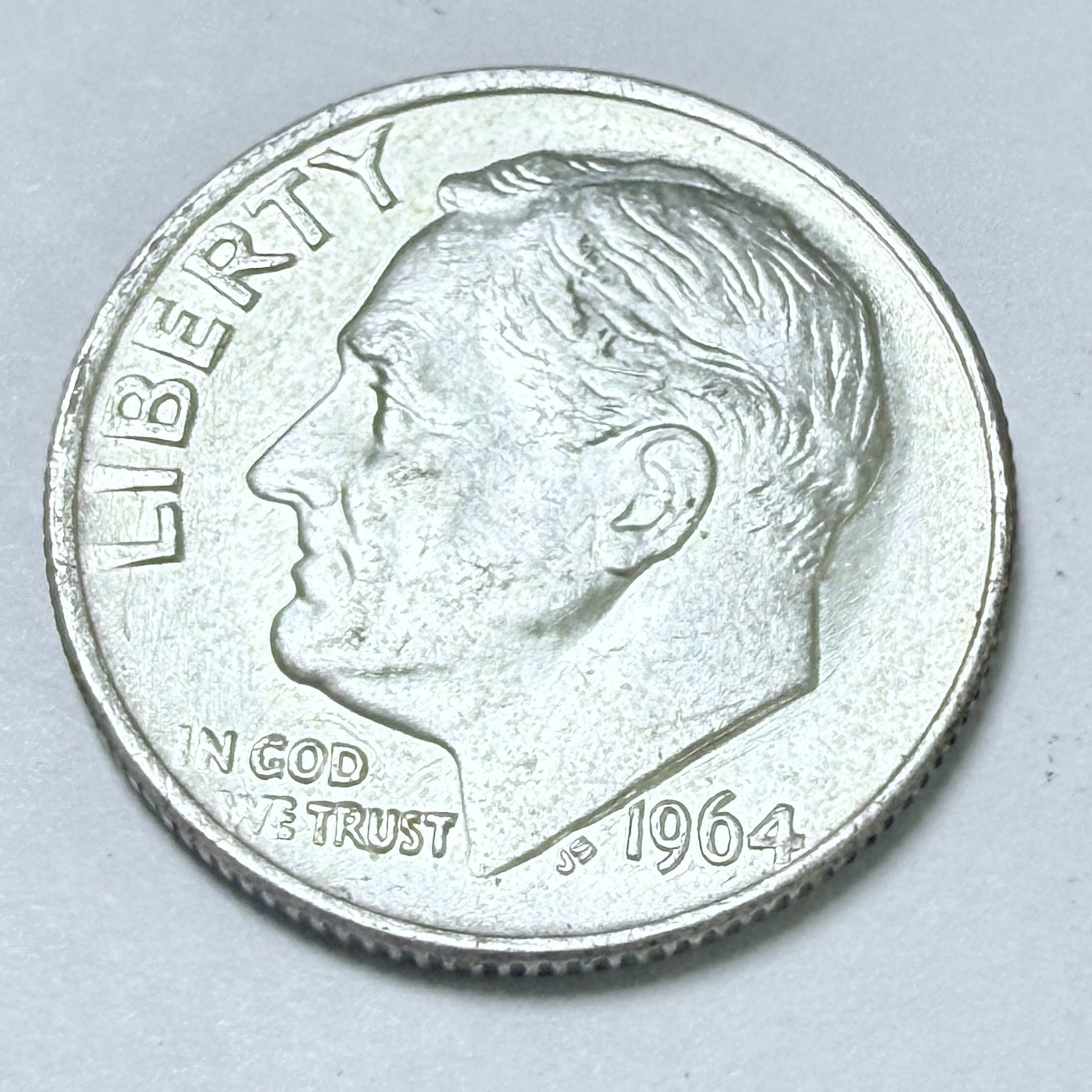 1964 Roosevelt Dime 90% Silver 10c US Coin Extra Fine Details #9729