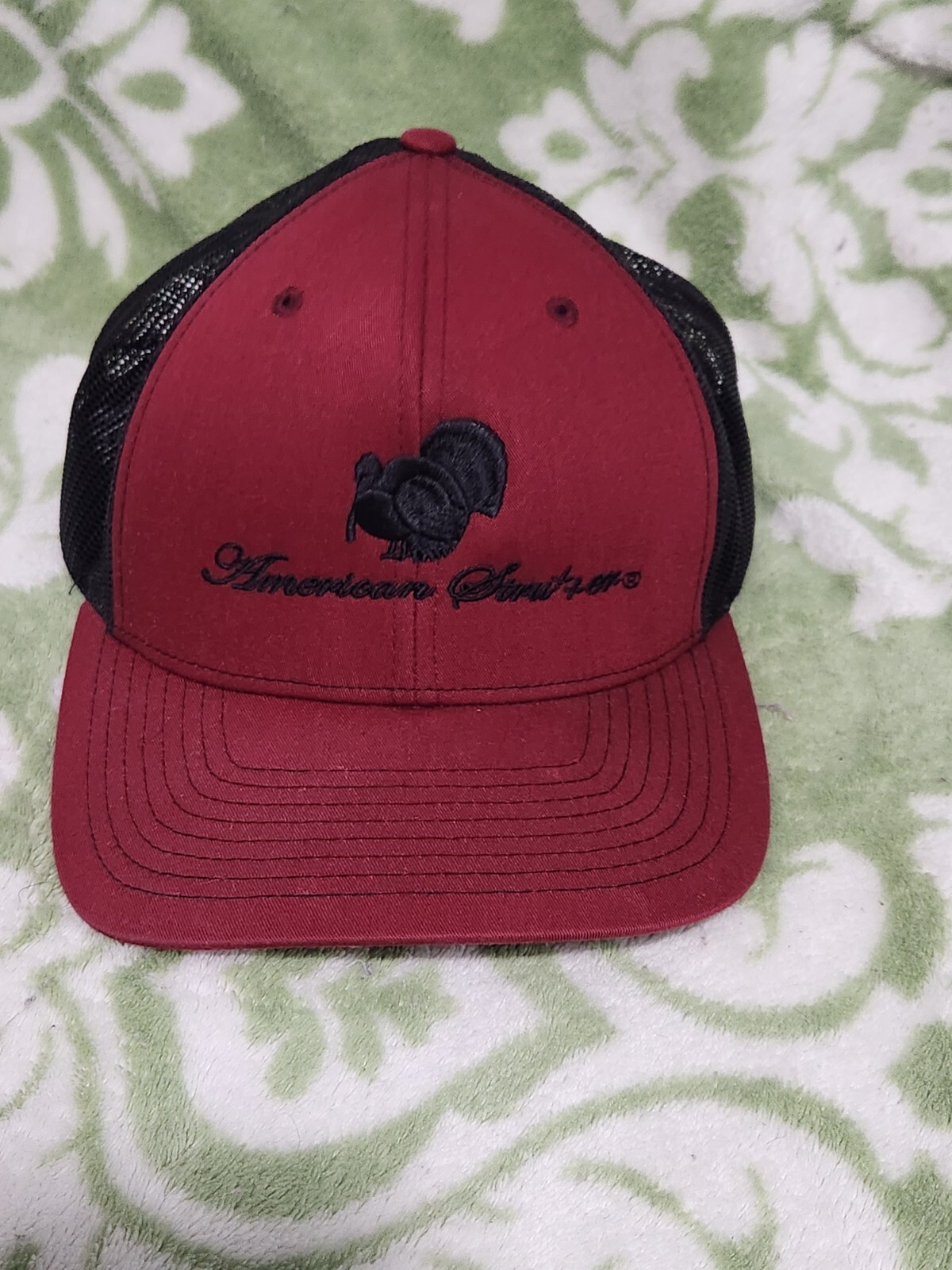 American Strutter Outfitters Turkey Mesh Trucker Hat Cap Snap-back vent sides