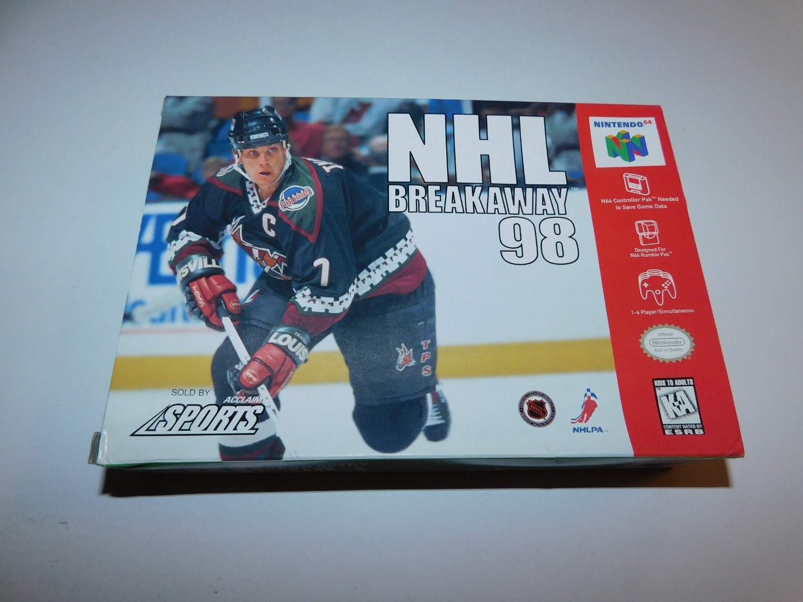 AUTHENTIC Nintendo N64 NHL BREAKAWAY 98 ~ BOX ONLY ~ GREAT CONDITION
