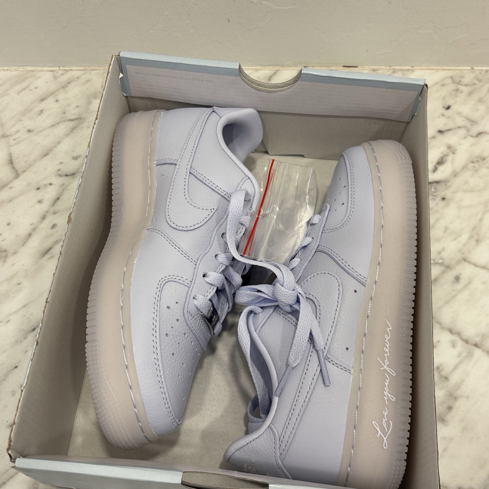 Nike Air Force 1 x NOCTA Drake Palest Purple Sneakers, Size 5.5Y / 7W HQ1772-500