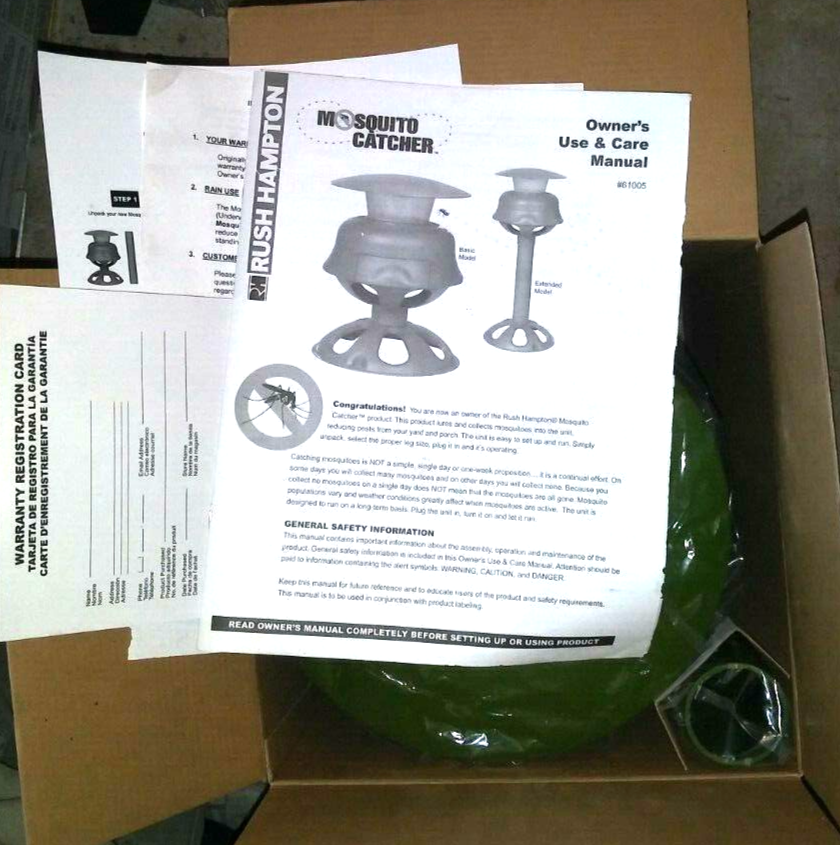 MOSQUITO CATCHER RUSH HAMPTON 61005 NEW OPEN BOX