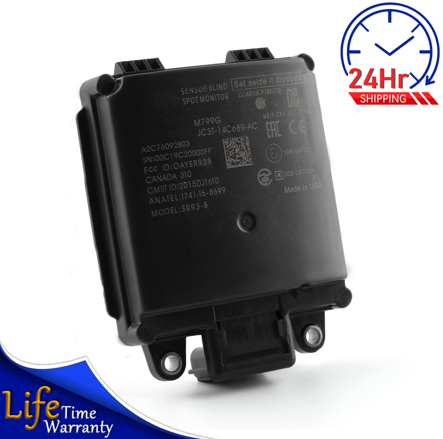 Blind Spot Alert Monitor Sensor JC3T-14C689-AC For 17-18 Ford F150 F250SD F350SD
