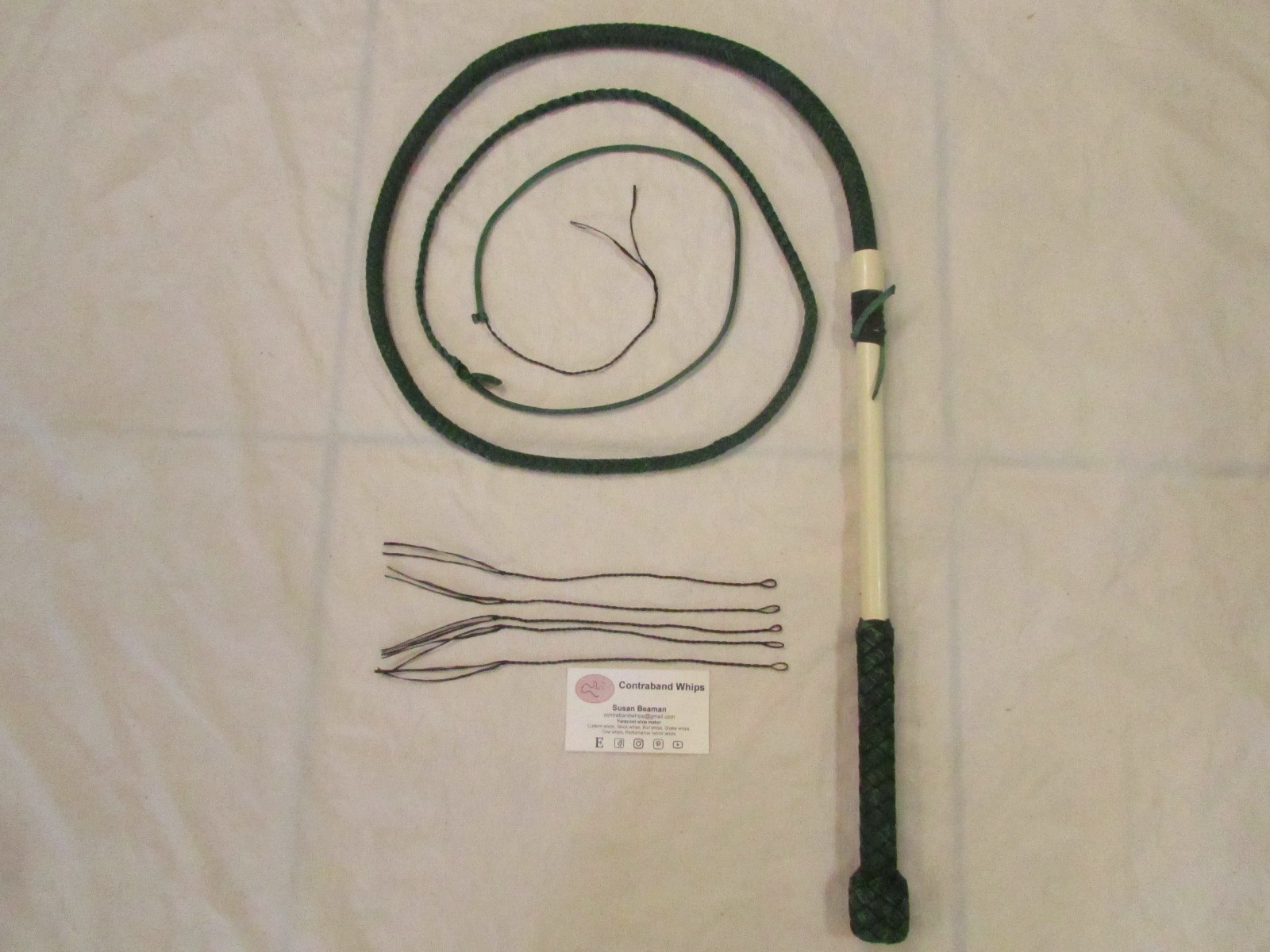 Contraband Whips 5 Foot 12 Plait Nylon Paracord Eco Performance Hybrid Whip