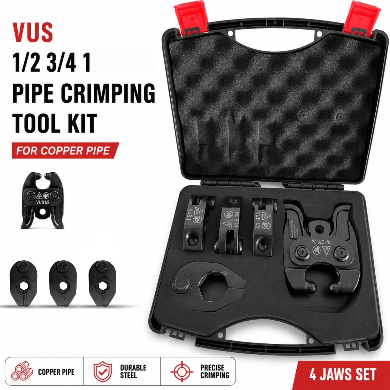 Universal Crimping jaw compatible with Milwaukee M18, For U.S.A