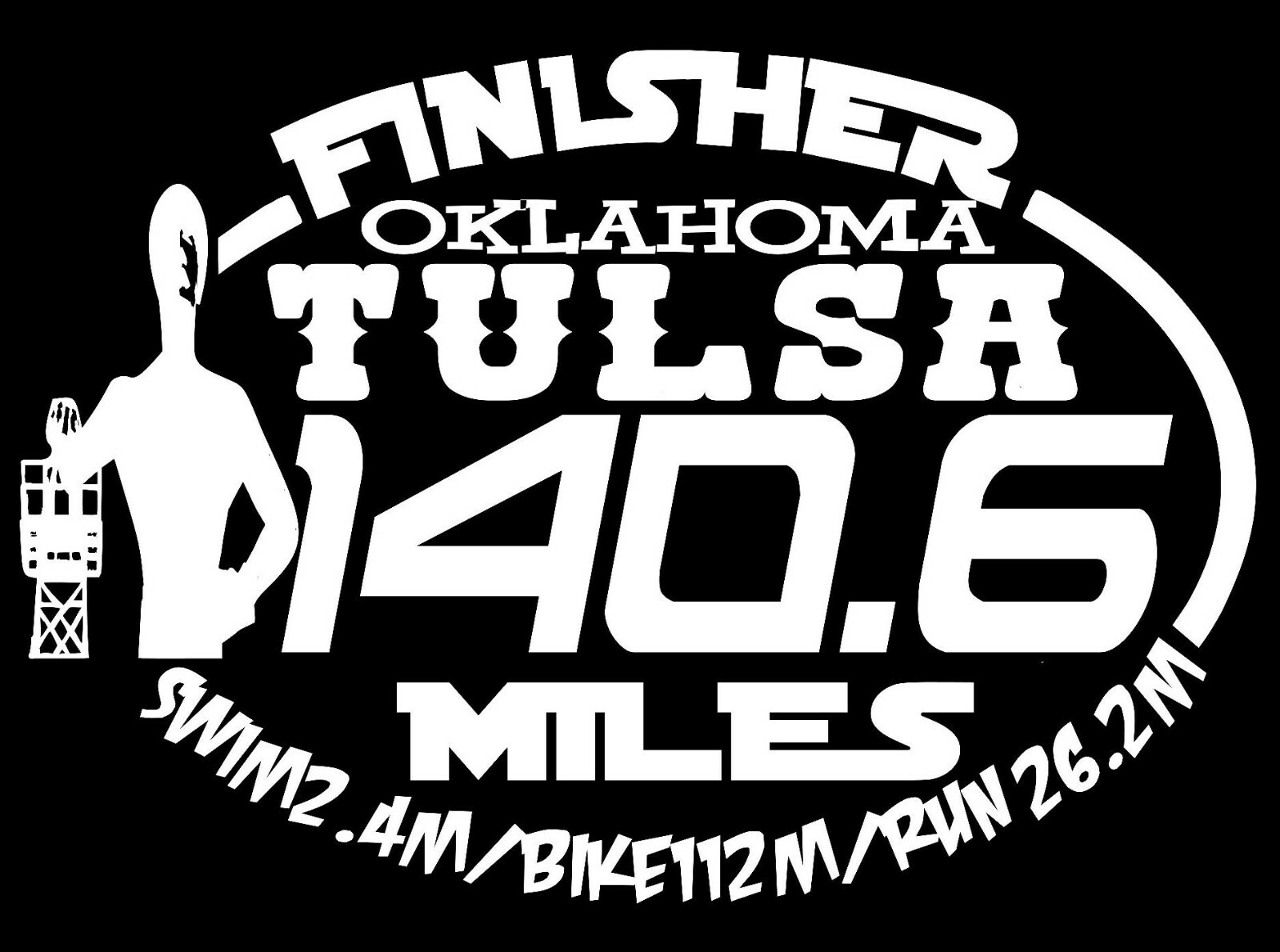 Any year 2023 IRONMAN TULSA  Tulsa, Oklahoma  Finisher Decal
