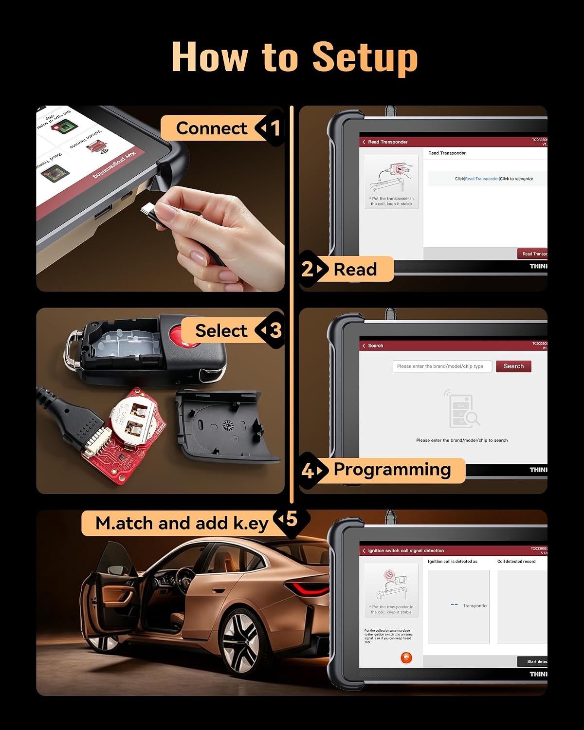 MUCAR 892BTPRO TPMS & Key Programmer Full Diagnostic Scanner Topology Map J2534