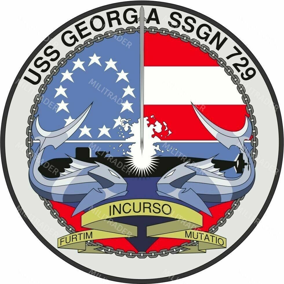 USS Georgia SSGN 729Self-adhesive Vinyl Decal/Sticker
