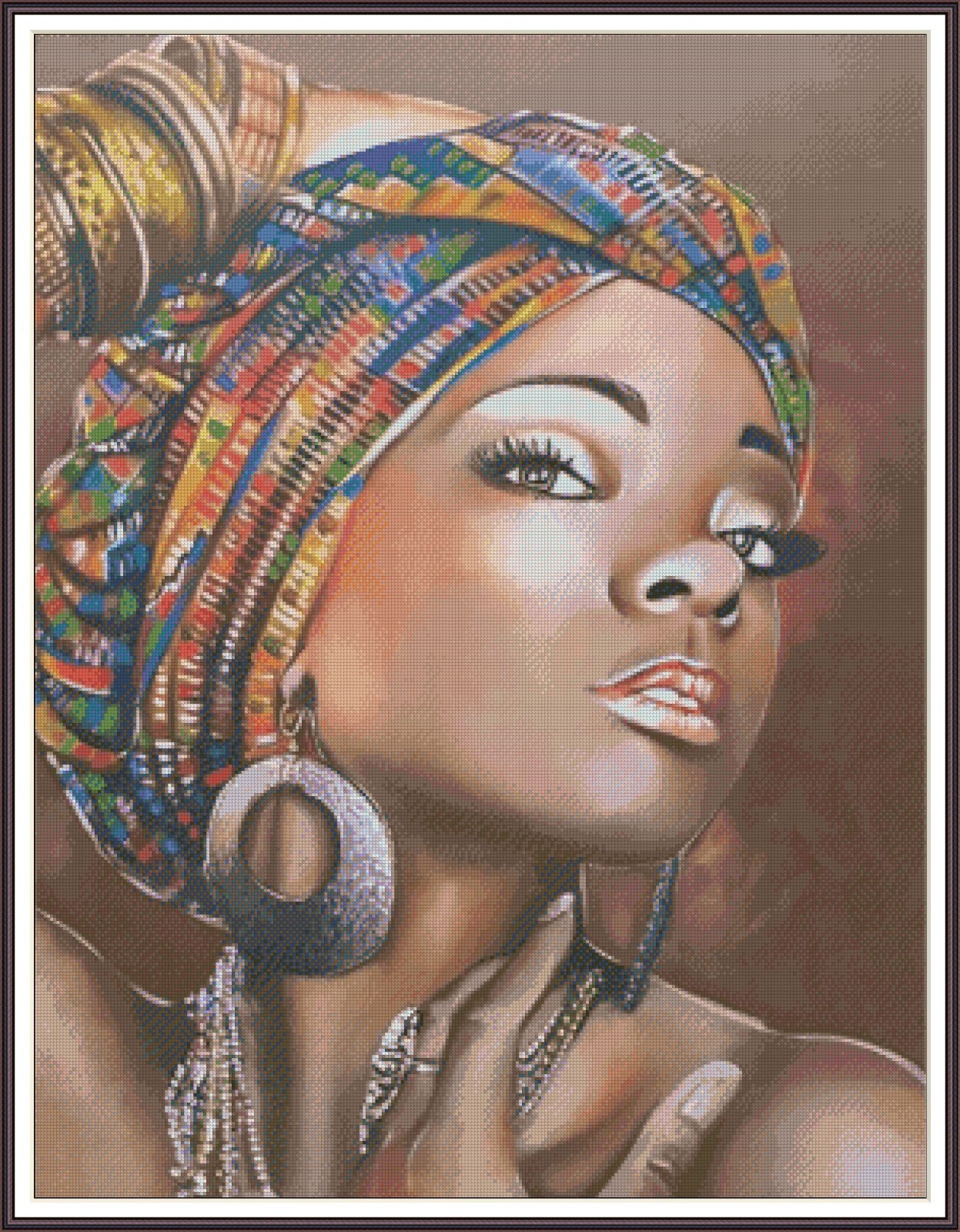 African Beauty 1246 Chart Counted Cross Stitch Pattern Needlework