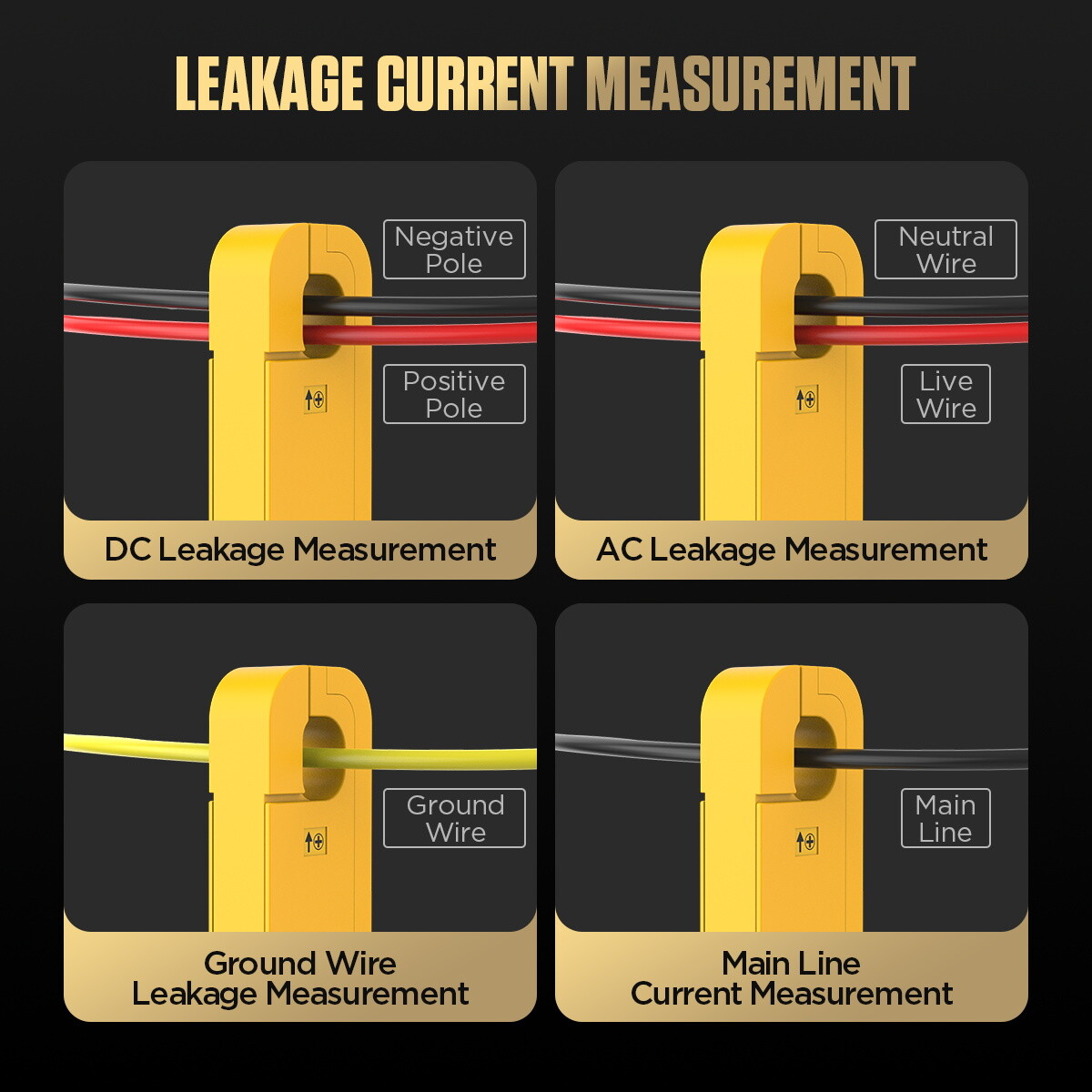 Handheld Digital Leakage Current Clamp Meter AC DC Wireless Low Current Clamp
