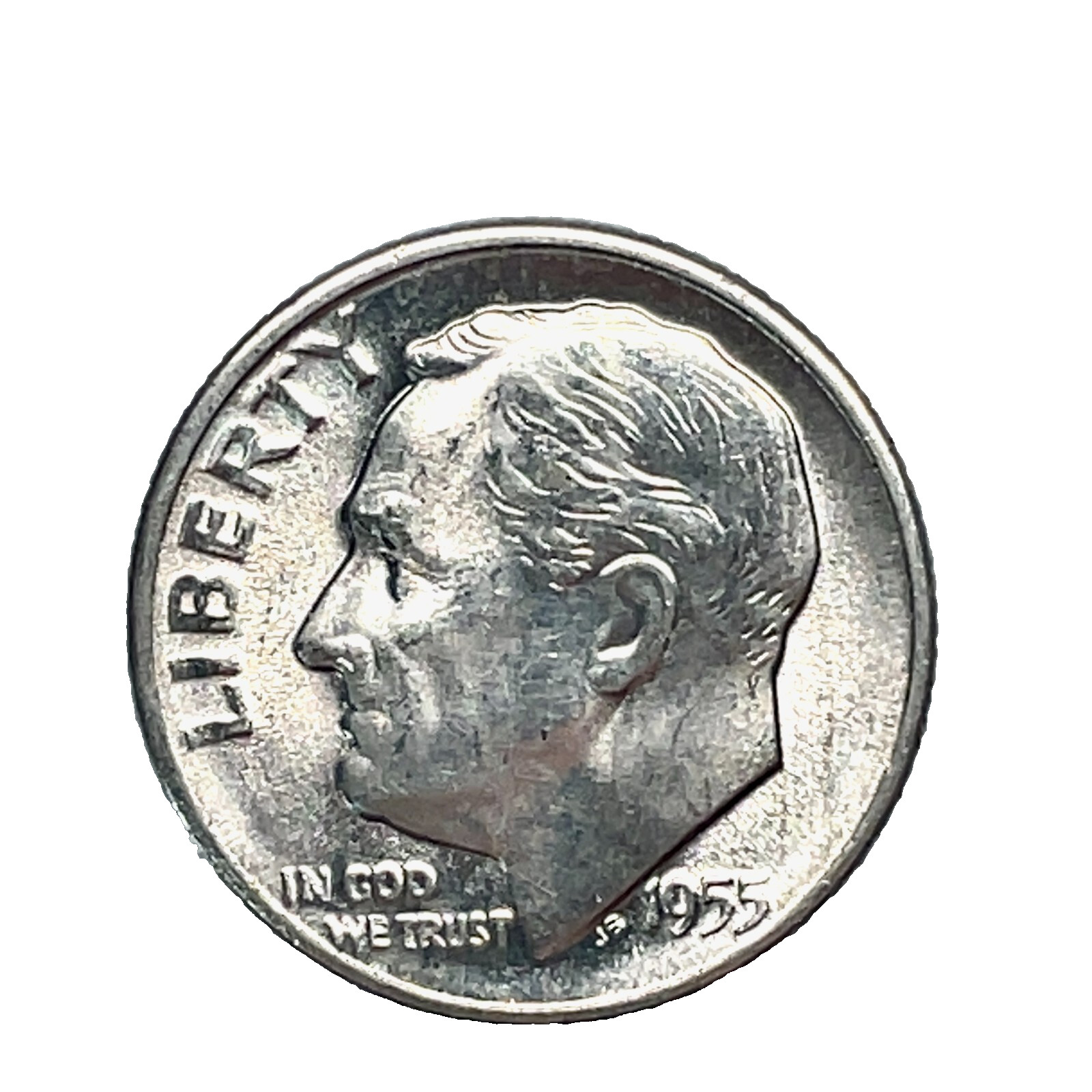 1955 S Roosevelt Dime BU Uncirculated Mint State 90% Silver 10c US Coin