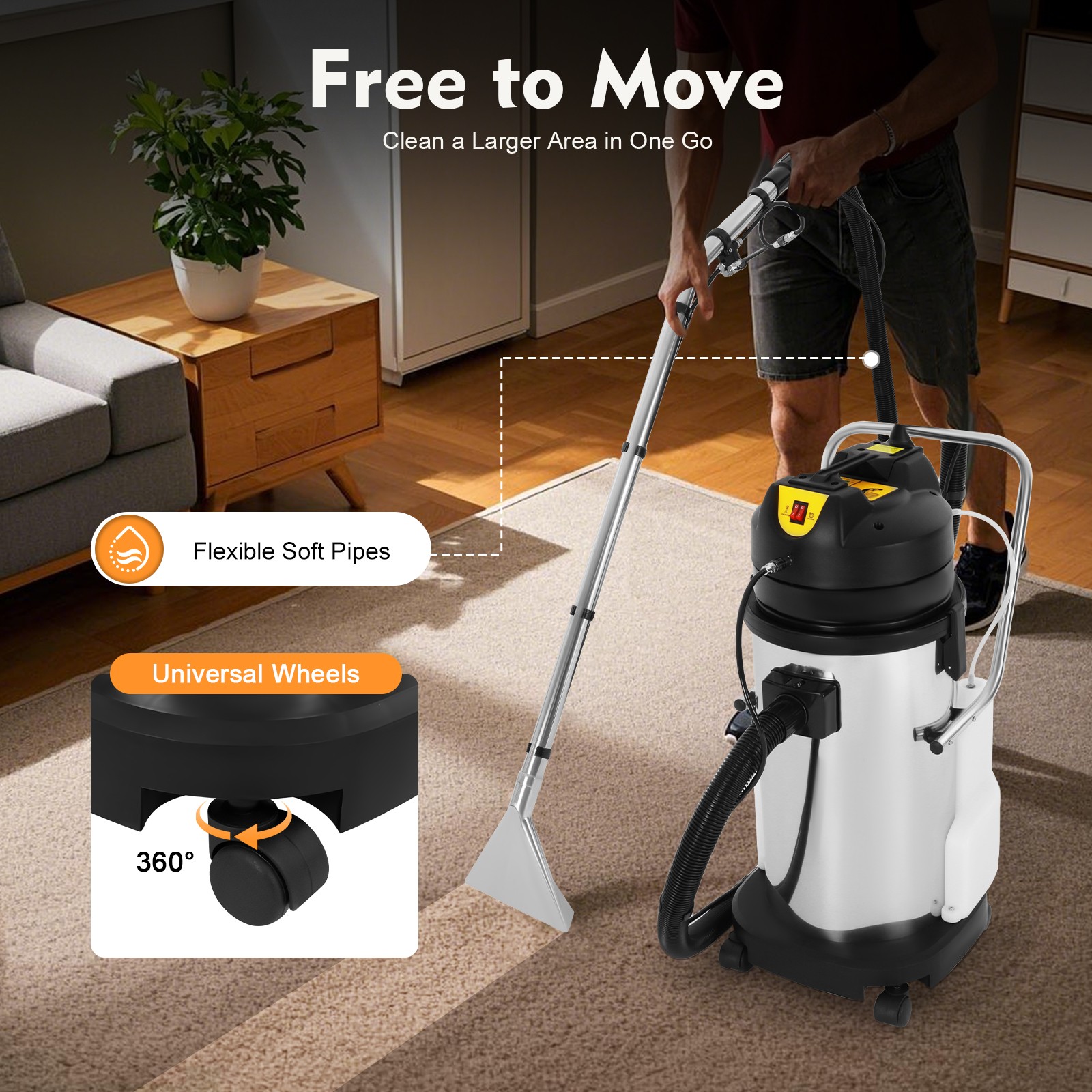 40L Commercial Carpet Cleaning Machine 3in1 Cleaner Pro Vacuum Cleaner Extractor