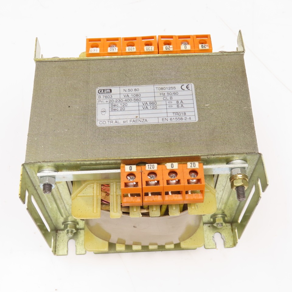CO.TR.AL N 50.80 +20-230-400/560V Pri 1080VA 120/20V Sec. 50/60Hz Transformer