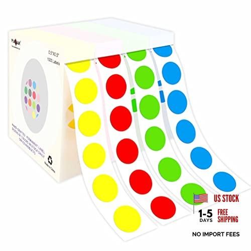 4000PCS 4 Rolls - 4000 Pack - Z-(red/light Green/blue/yellow)