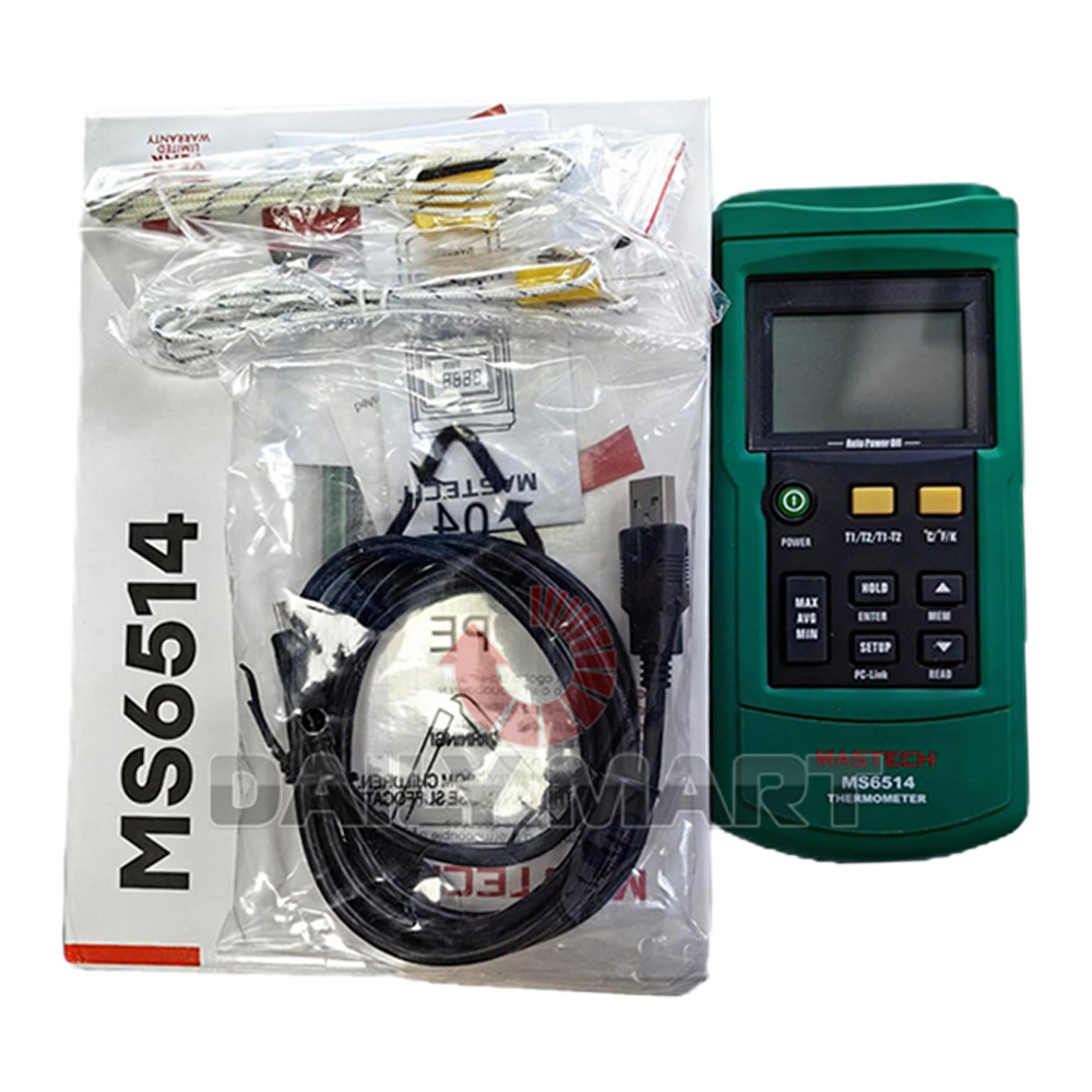 New In Box MASTECH MS6514 Dual Channel Thermometer