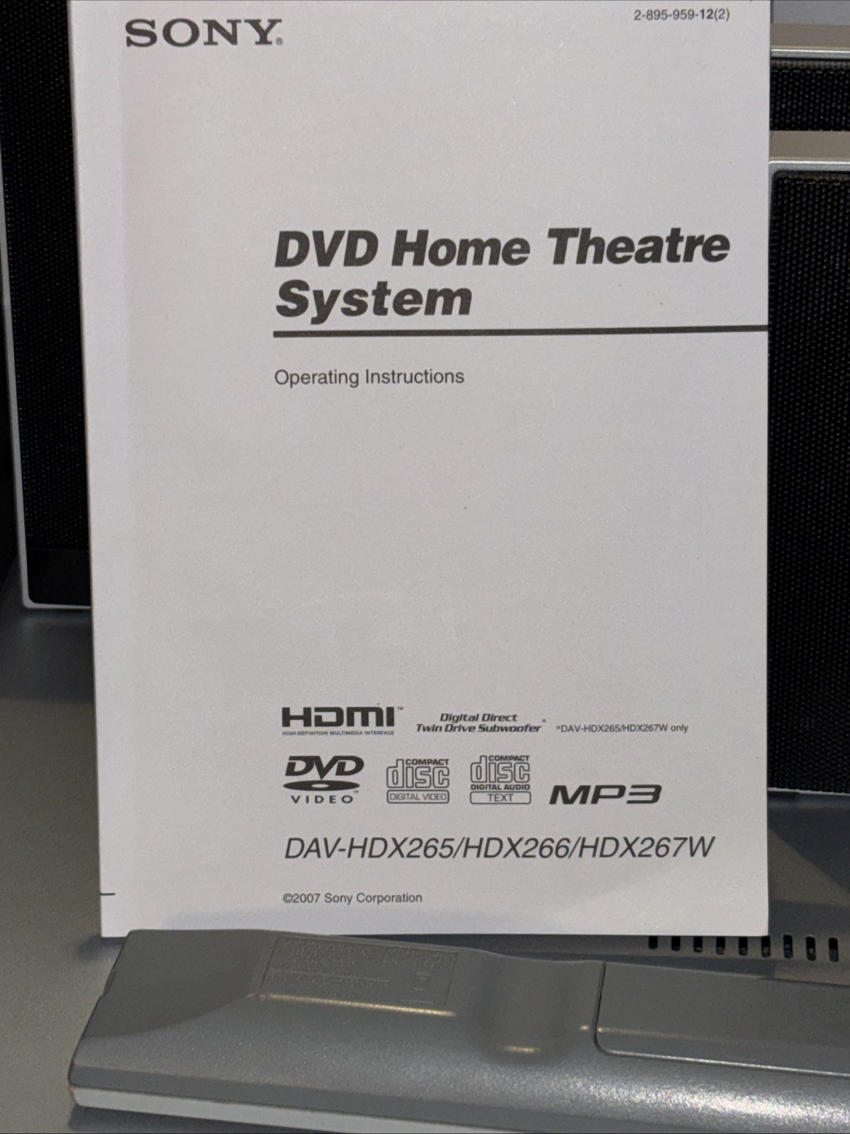 DVD Sony Surround Sound System 5 Disc Receiver Complete! DAV-HDX265