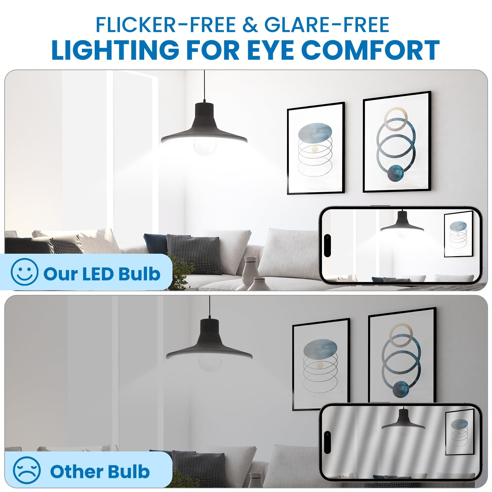Super Bright LED Light Bulbs, 150 Watt Equivalent, 5000K Daylight White, 2600