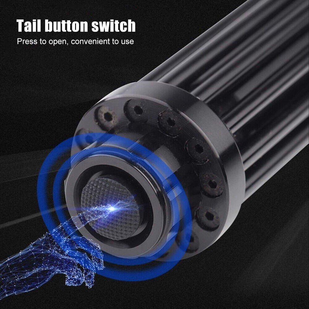 Adjustable High Power Blue Laser Burning Light Pointer Visible Dot Torch Light