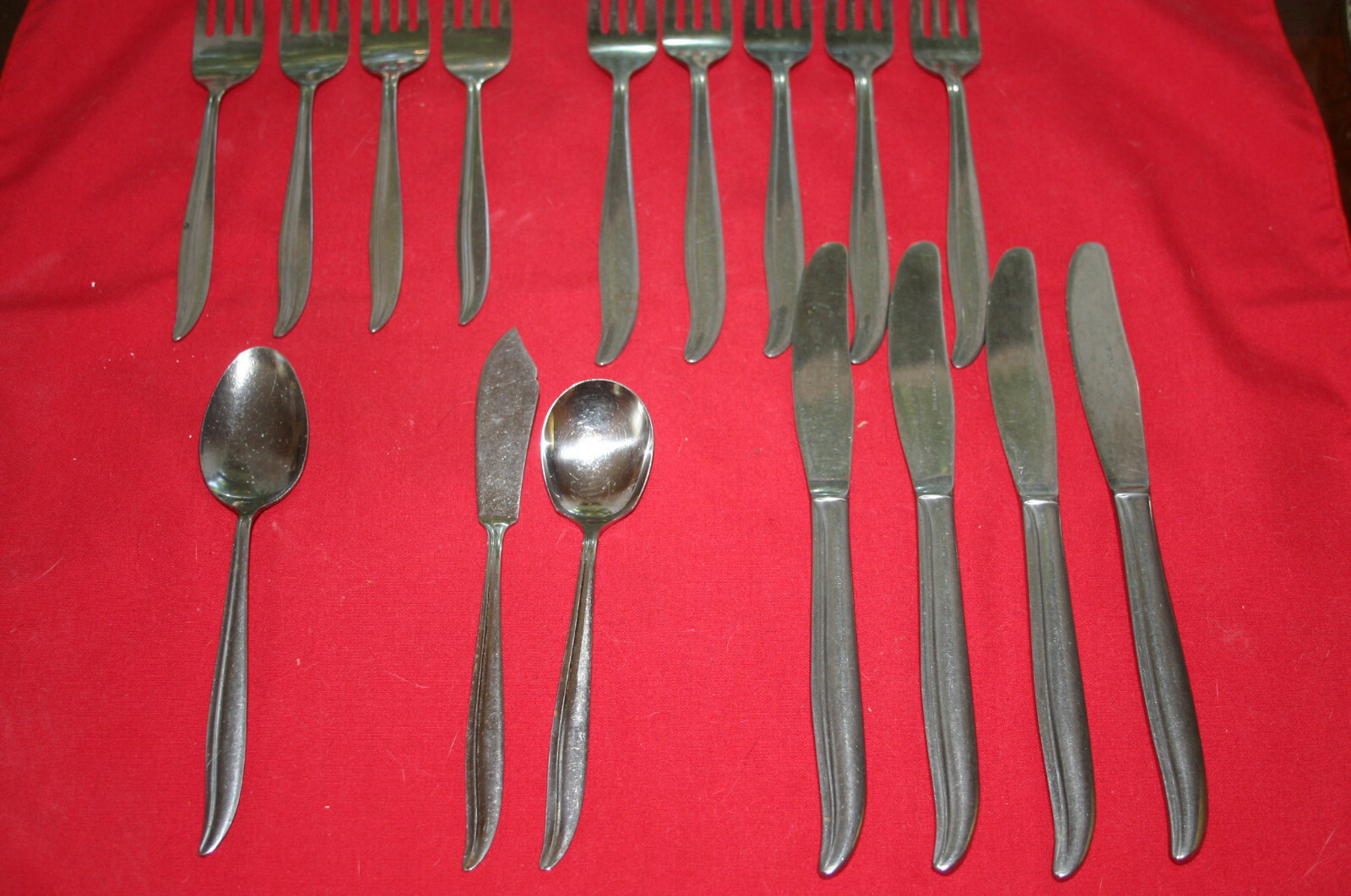 Mixed Lot of 16 Pcs Amcrest Stainless Steel Troy Japan Flatware SHIPS FREE