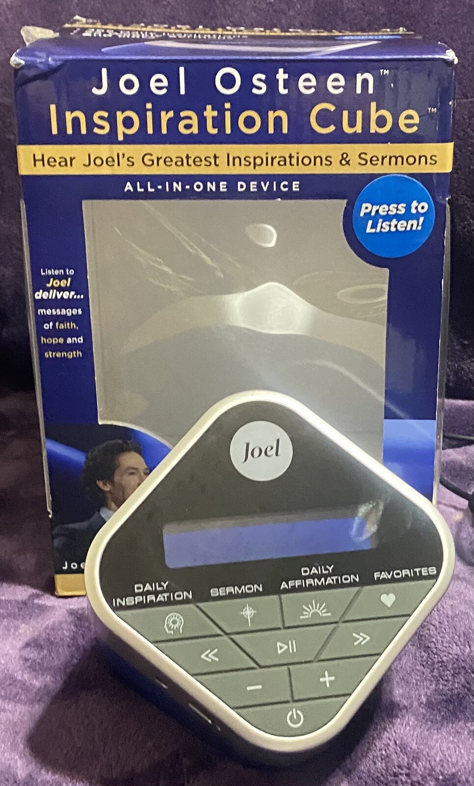 Joel Osteen Inspiration Audio Cube With Sermons and Affirmations