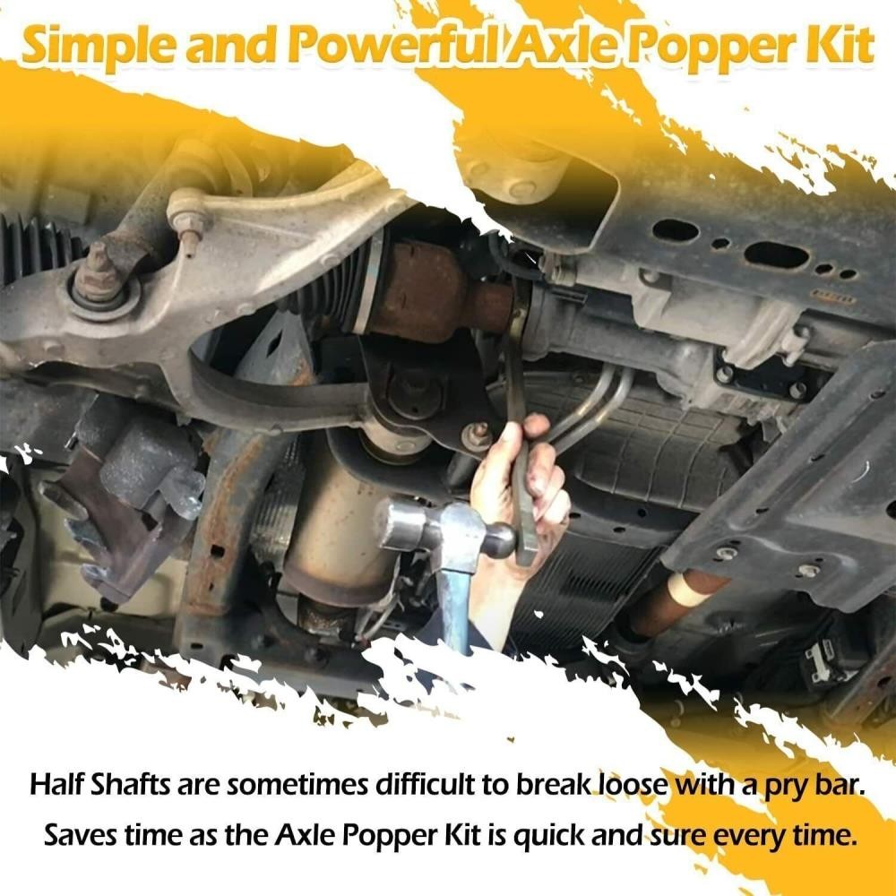 2Pc Removal Tool Front Wheel Drive Inner CV Axle Popper Fork Wedge WIth Shim Kit