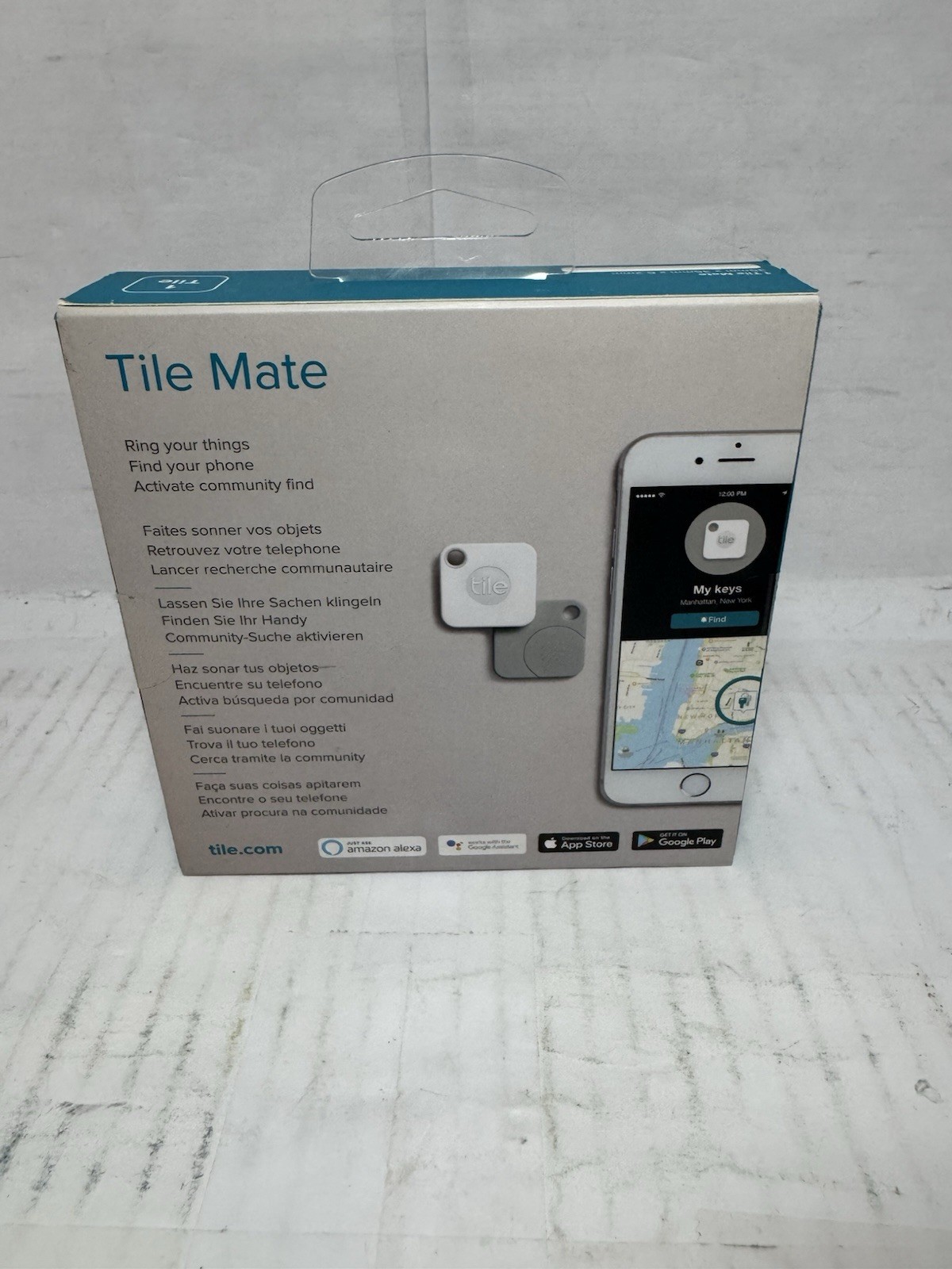 Tile Mate Bluetooth Tracker 1 Pack White RT-15001 New Sealed