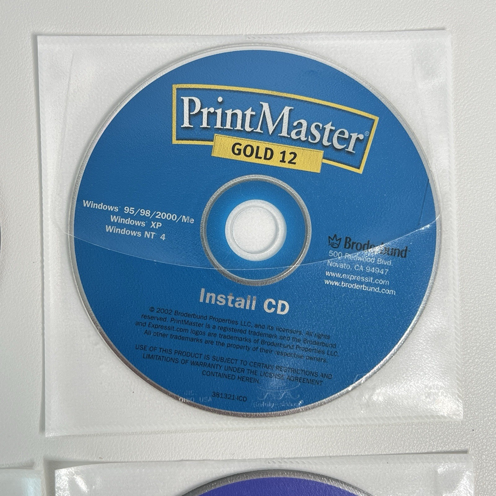 PrintMaster Gold 12 Broderbund 5 CD Set Win 95 98 XP 2000 PC Art Software 2002