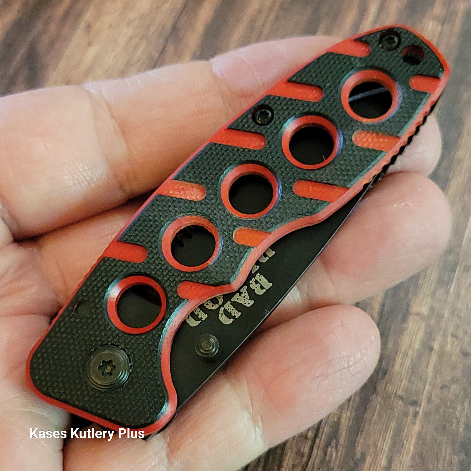 Bad Blood Frame Lock 3.63" Closed Black & Red G10 Handle BB0110 Pocket Knife