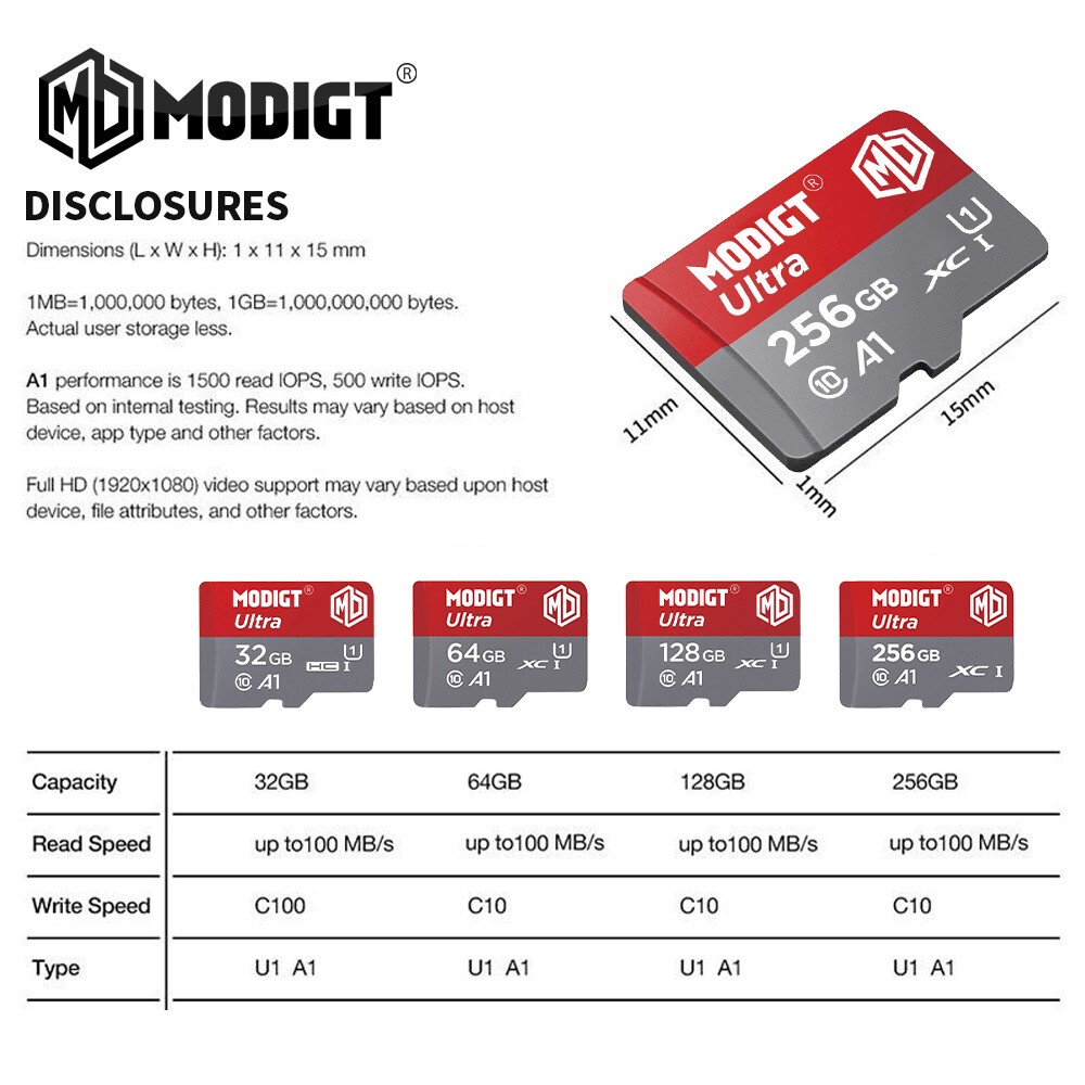 32GB-512GB Micro SD Card SDHC Memory Card TF Class 10 SD High Speed TF Cards