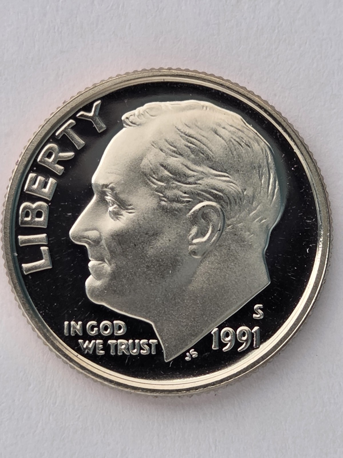 1991-S United States, Proof Clad, Roosevelt Dime (#2)