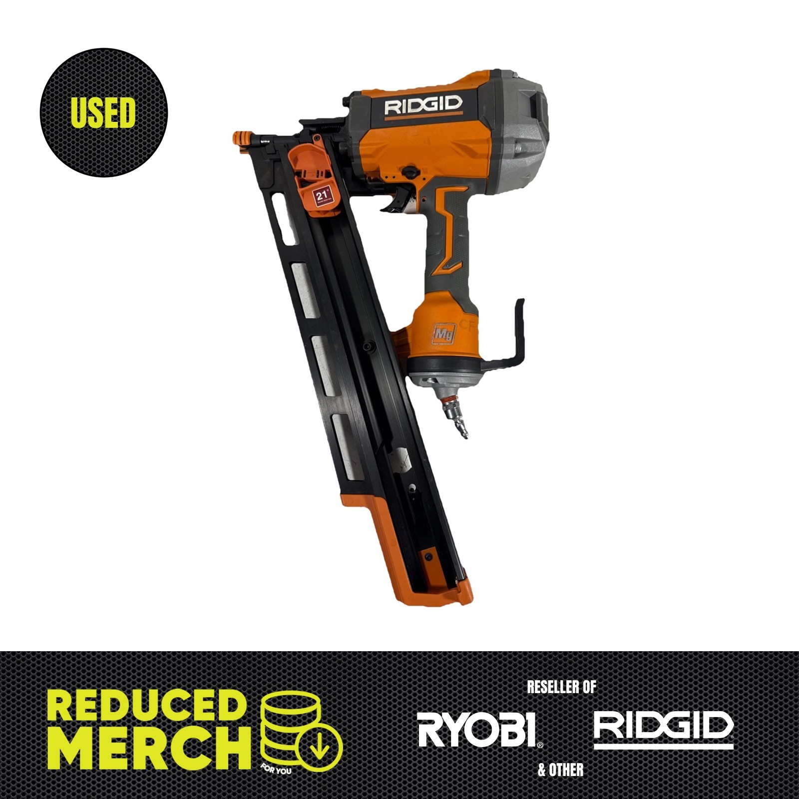 RIDGID (R350RHF3) 3-1/2 in. Round-Head Framing Nailer Marker Nice Unit