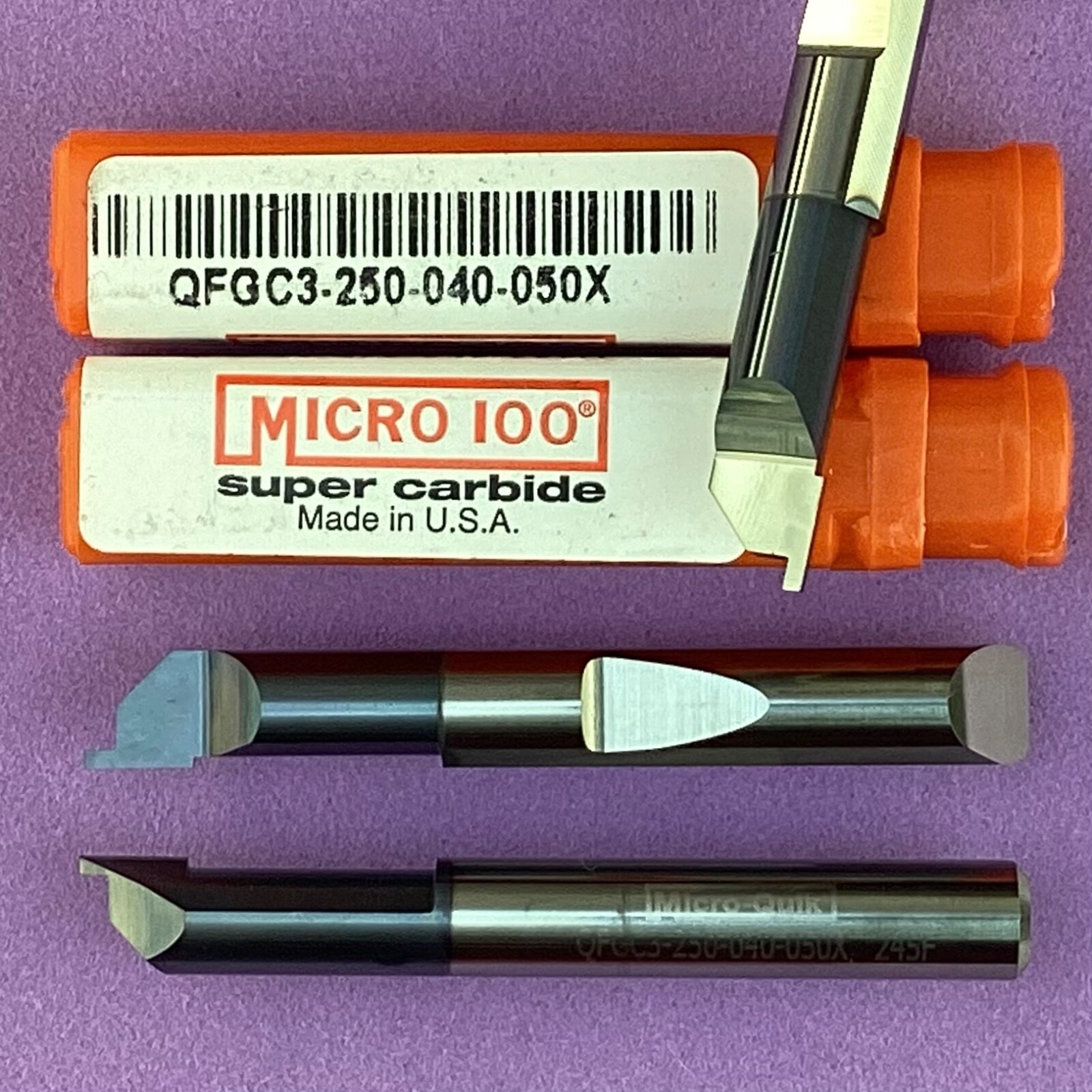 MICRO 100  QFGC3 -250-040-050X  Carbide Face Grooving Bar WOC .040”🎯Machinist