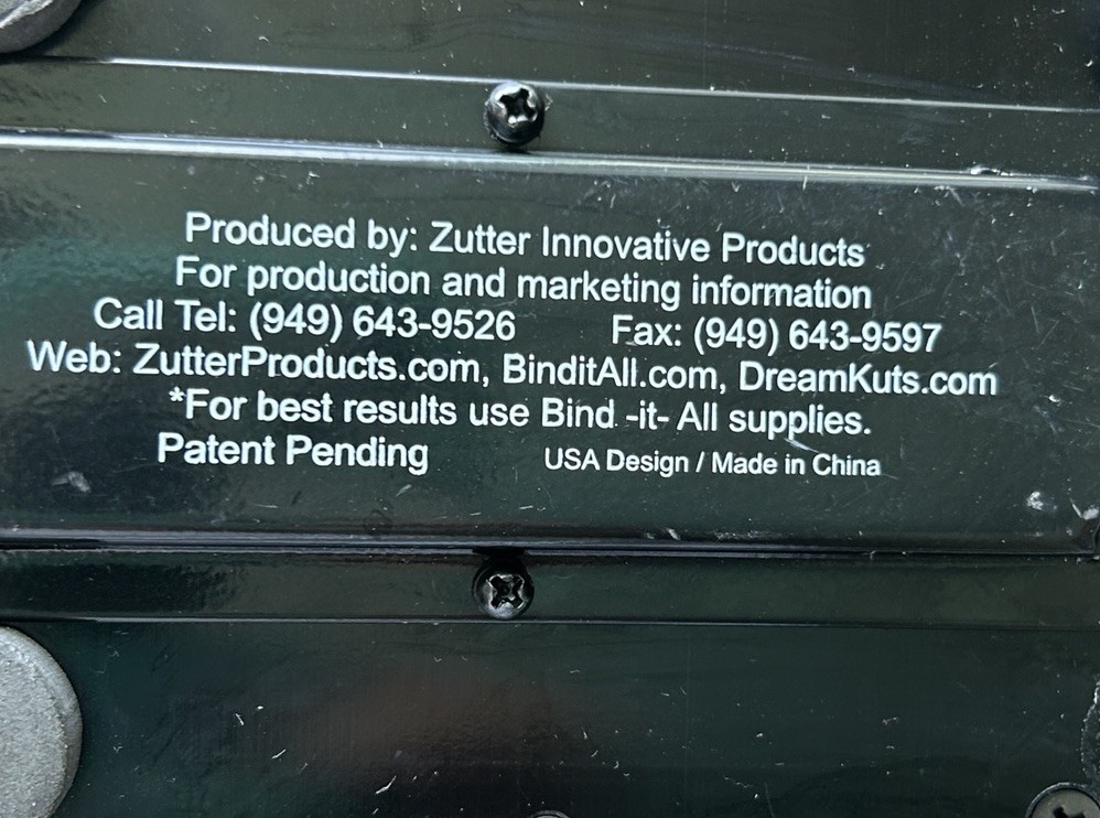 Zutter Bind It All V2.0 Pink Scrapbooking Spiral Binding Machine Used