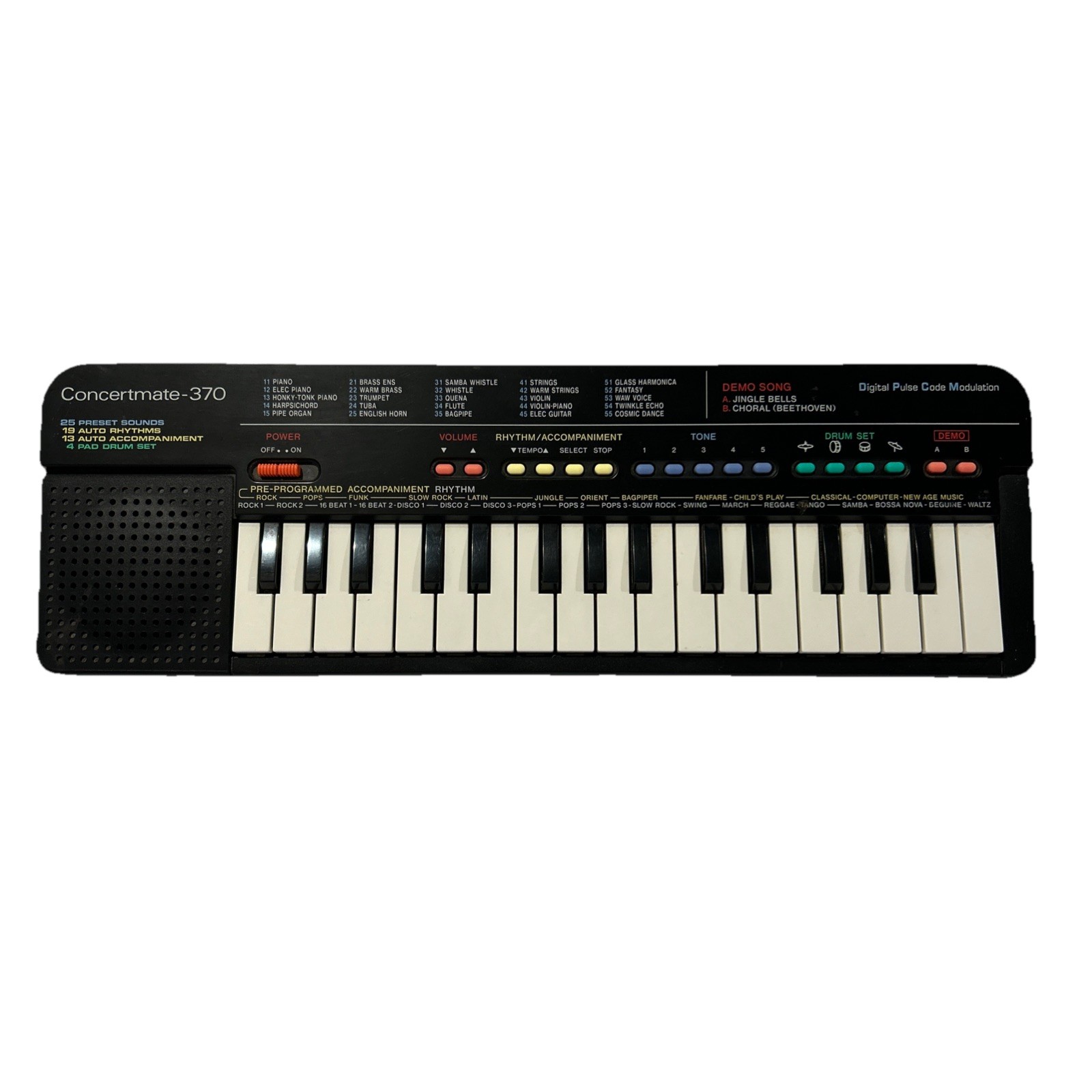 Realistic Concertmate 370 Portable Electronic Music Keyboard 25 Sound Tone Bank