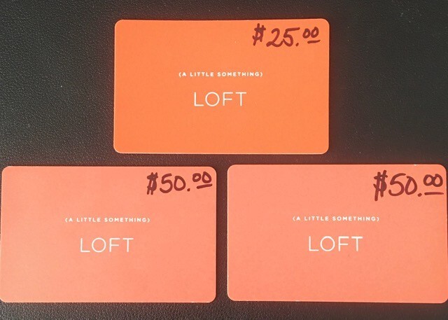 $125 the LOFT Gift Cards – You pay $115 FIRM - Free Shipping & No Expiration!