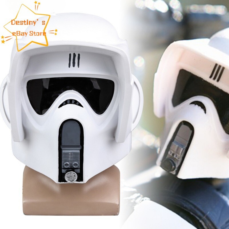 Star Wars Scout Helmet Halloween Cosplay Props Mask PVC White Masquerade Gift