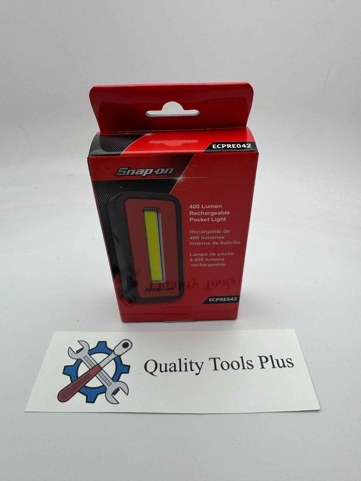 Snap On Tools NEW ECPRE042R 400 Lumen Pocket Light Red