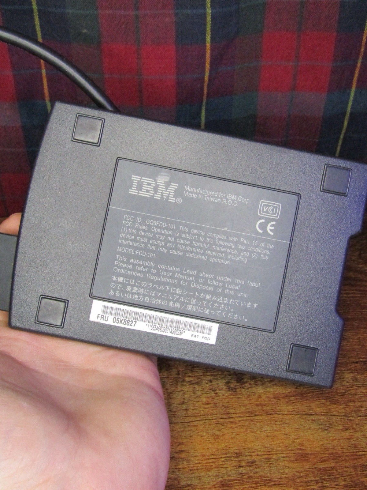 IBM USB external floppy disk drive, likely the FDD-101 model