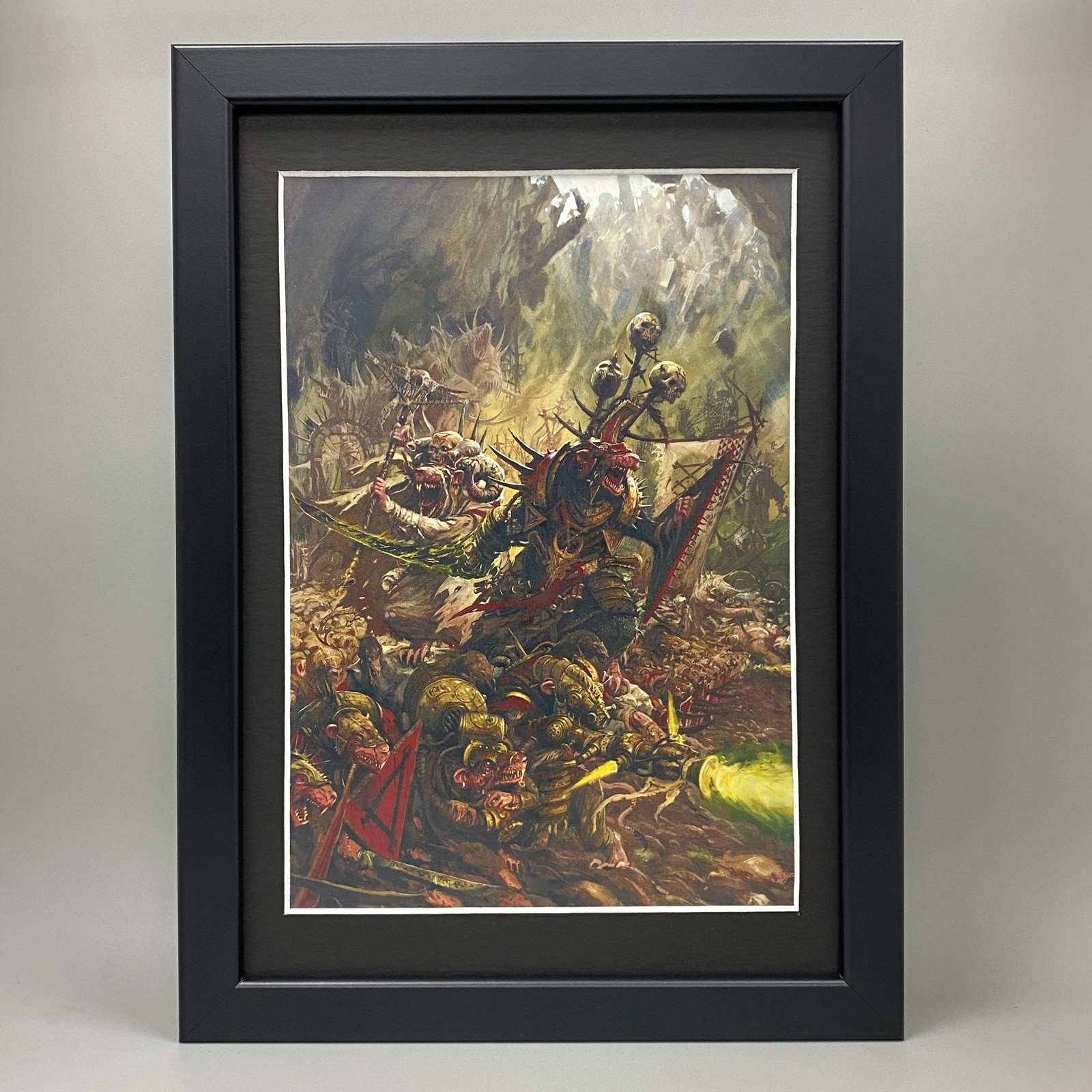 SKAVEN FRAMED ART GREY SEER WARPFIRE THROWER RATMEN WARHAMMER AGE OF SIGMAR