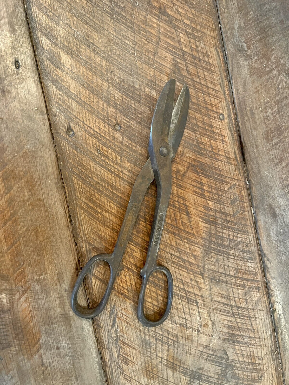 Vintage Forged Steel 12.5" Sheet Metal "Bulldog" Snips/Shears