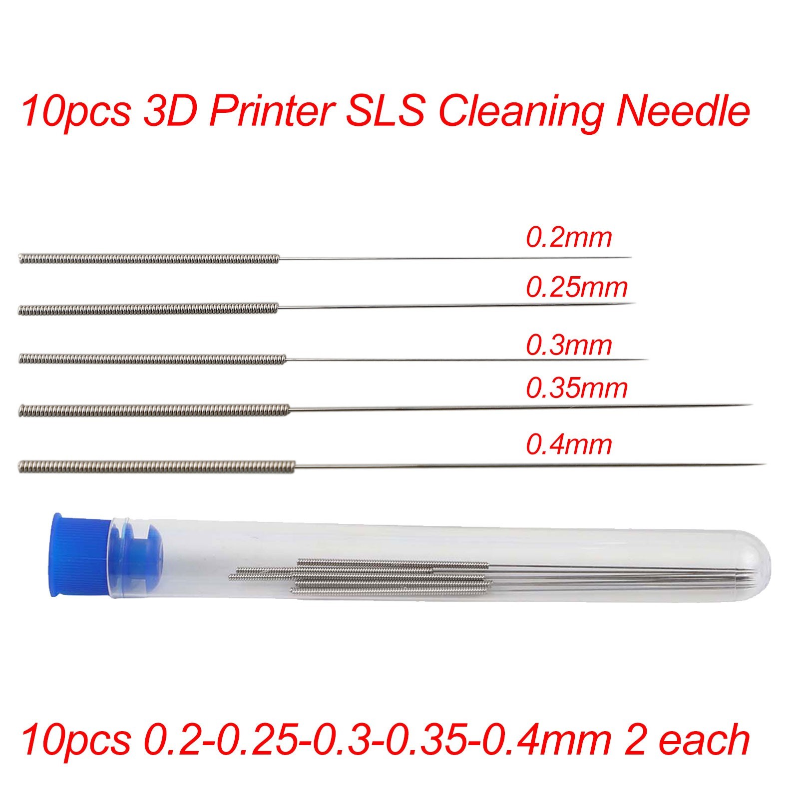 Brand New Cleaning Needle 0.2/0.25/0.3/0.35/0.4mm Clean Clogged Nozzles
