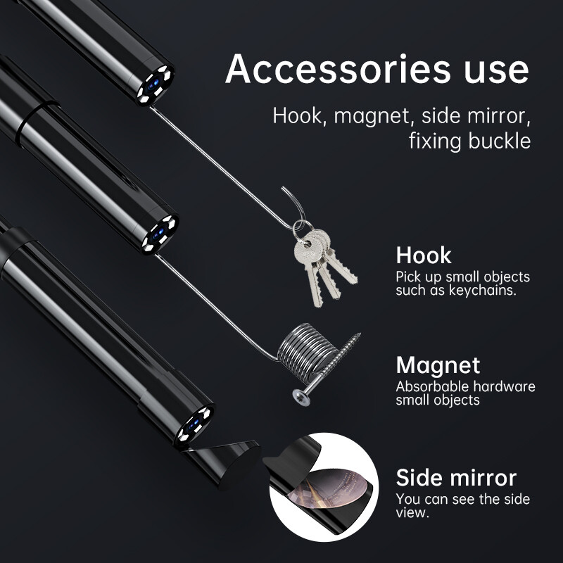 1M 1080P 6LED Borescope 2.4" Screen IP67 Waterproof Handheld Endoscope Camera