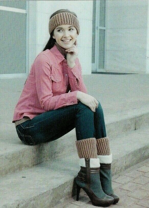 NEW BOOT CUFFS & EAR WARMERS 10 DESIGNS DIGEST SIZE CROCHET PATTERN BOOK
