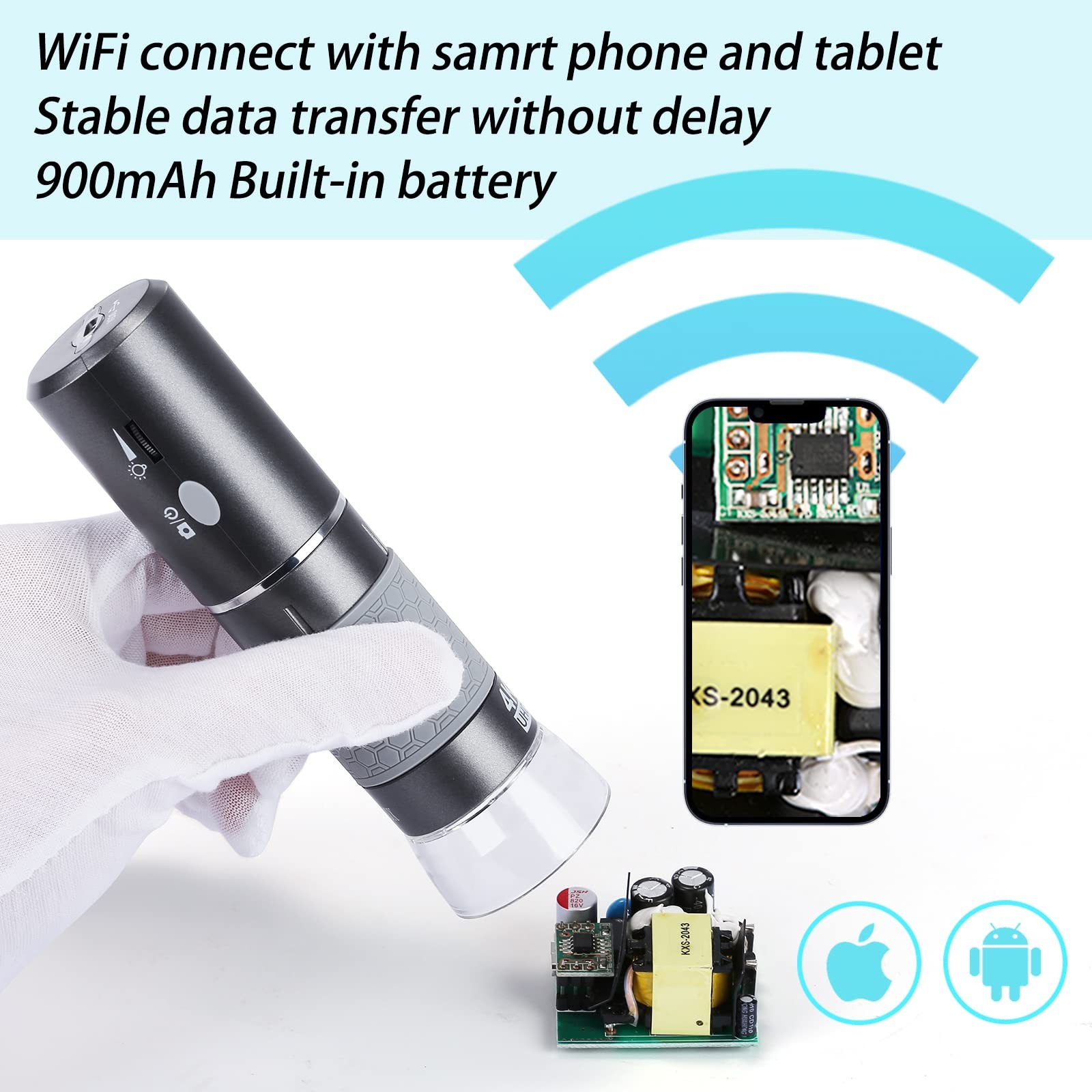 4K WiFi Digital Microscope for Phone and Electronics Repair
