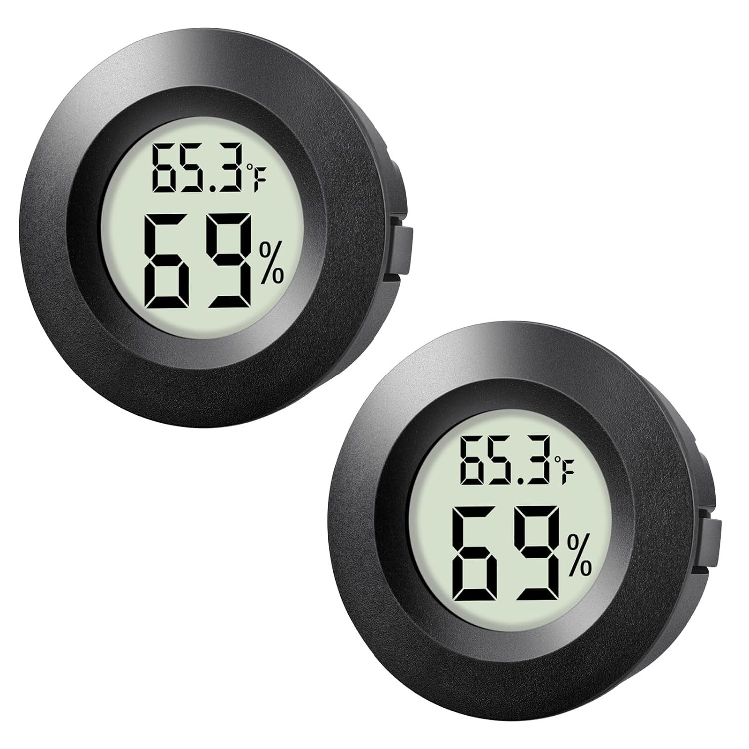 2 Pzas Mini Higrometro Digital Termometro Para Interior Monitor LCD Temperatura